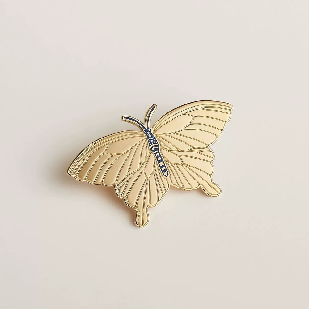 Golden Butterfly Scarf Ring